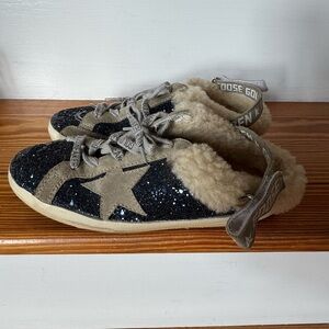 Golden Goose Black Glitter Sneakers